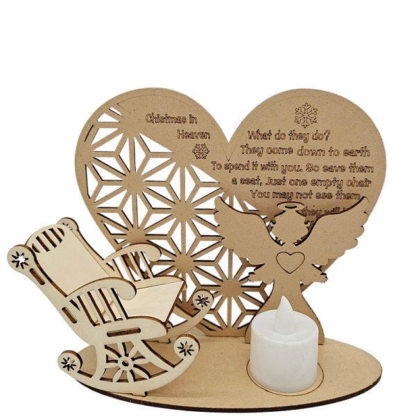 

PandaHall Unfinished Wood, Wood Craft Supplies, Heart, 17x15cm Wood Heart
