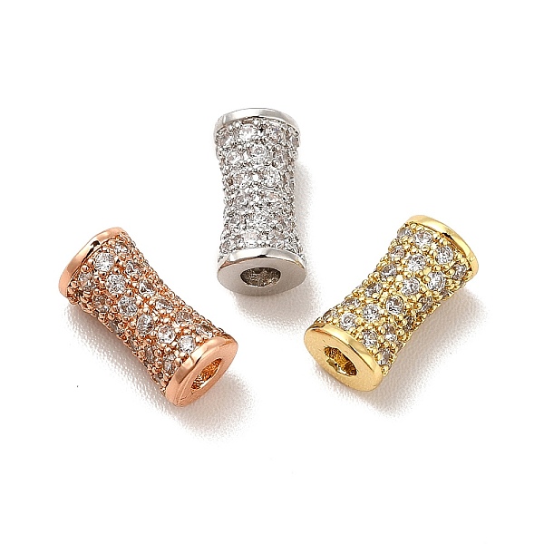 

PandaHall Rack Plating Brass Micro Pave Cubic Zirconia Beads, Long-Lasting Plated, Cadmium Free & Lead Free, Column, Mixed Color..., Clear