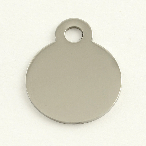 

PandaHall 201 Stainless Steel Flat Round Stamping Blank Tag Pendants, One Side Polishing, Stainless Steel Color, 25x20x1mm, Hole: 4mm 201...