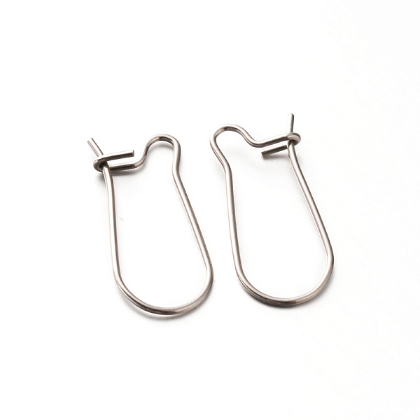 

PandaHall 304 Stainless Steel Hoop Earrings Findings Kidney Ear Wires, Stainless Steel Color, 22 Gauge, 20x9x2mm, Pin: 0.6mm 304 Stainless...
