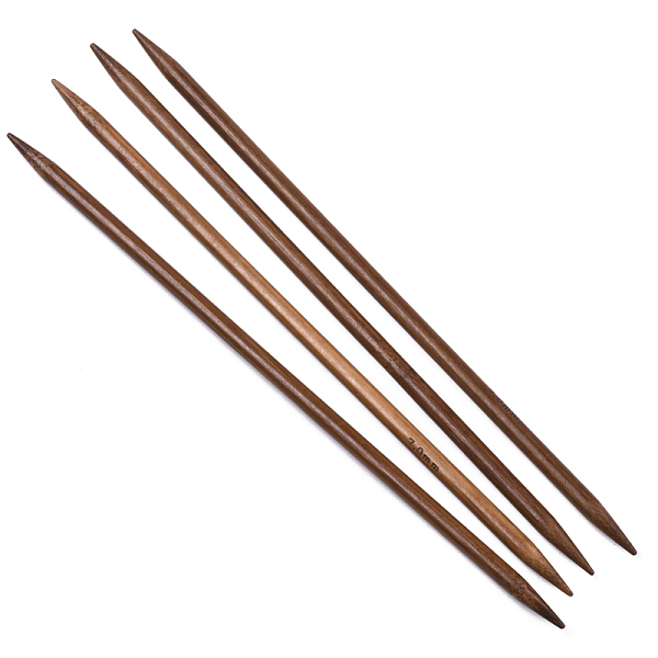 

PandaHall Bamboo Double Pointed Knitting Needles(DPNS), Peru, 250x7mm, 4pcs/bag Bamboo Brown