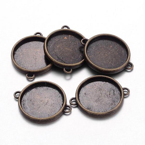 

PandaHall Tibetan Style Cabochon Connector Settings, Plain Edge Bezel Cups, Cadmium Free & Nickel Free & Lead Free, Flat Round, Antique...