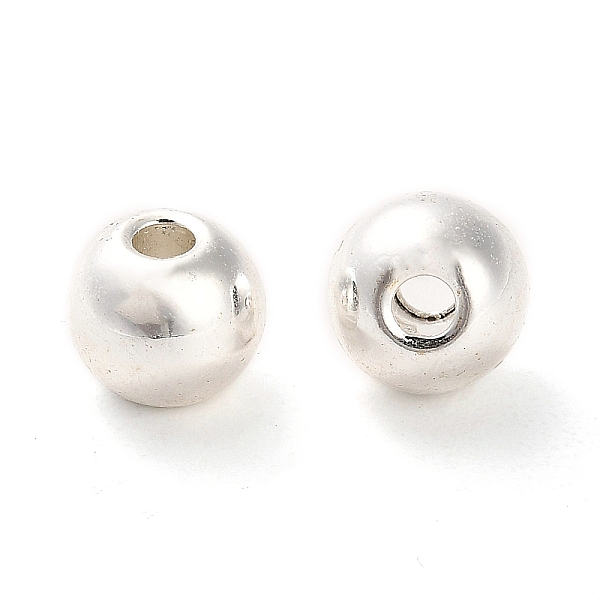 

PandaHall Alloy Beads, Long-Lasting Plated, Round, Silver, 8x7mm, Hole: 2mm Alloy Round