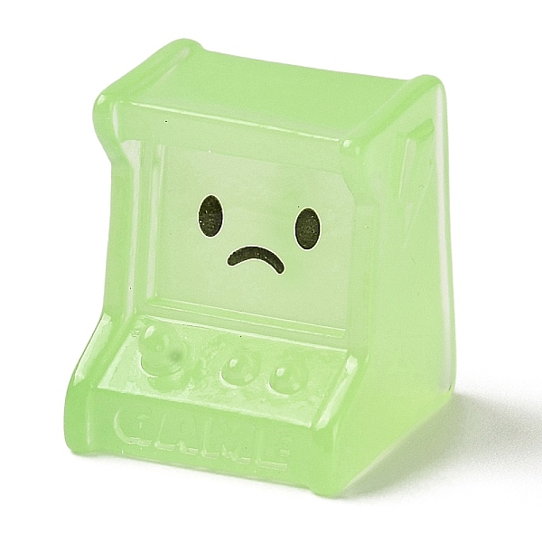 

PandaHall Luminous Resin Display Decoration, Glow in the Dark, Desktop Cartoon Game Machine Ornament, Light Green, 30x27x27mm Resin Others