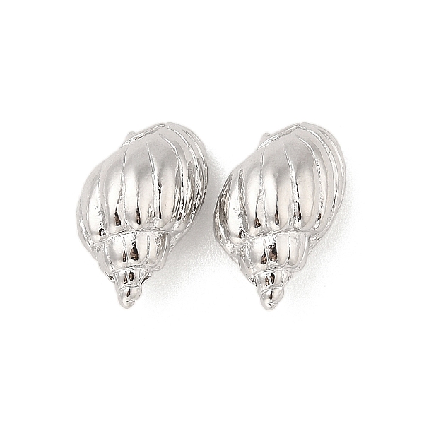 

PandaHall Brass Beads, No Hole, Shell, Platinum, 17.5x10x9mm Brass Shell Shape