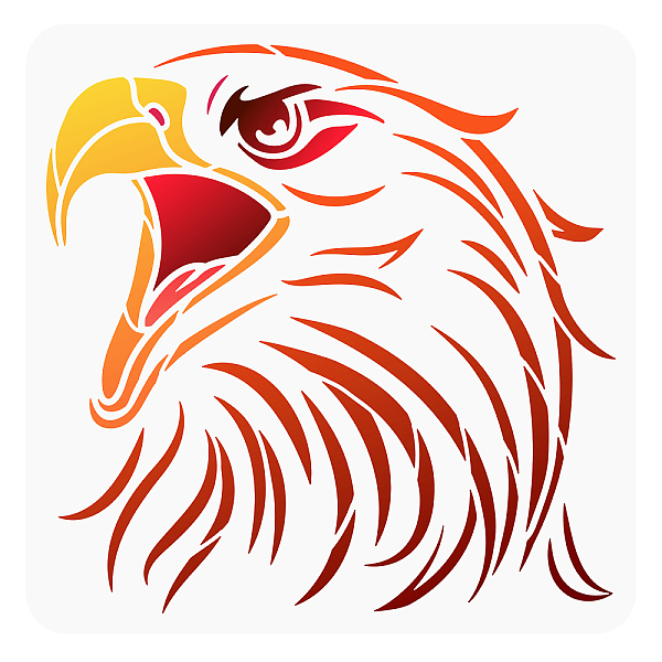 

PandaHall PET Hollow Out Drawing Painting Stencils, for DIY Scrapbook, Photo Album, Eagle Pattern, 30x30cm Plastic Eagle