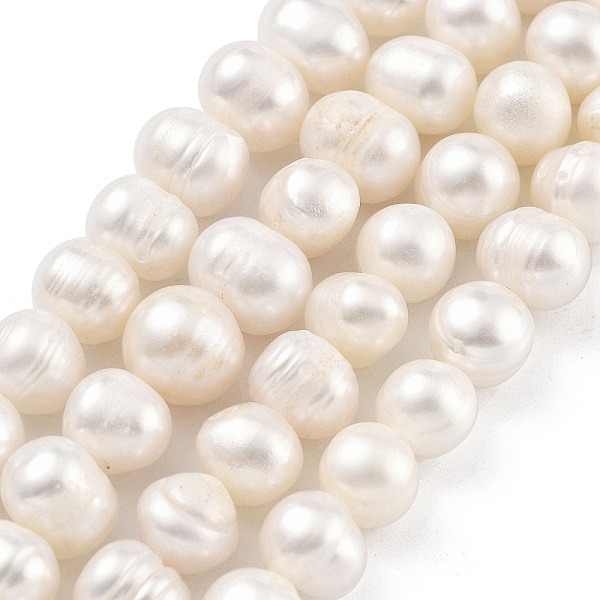 

PandaHall Natural Cultured Freshwater Pearl Beads Strands, Potato, Antique White, 8~9mm, Hole: 0.6mm, about 22~23pcs/strand, 6.50 inch...
