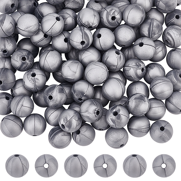 

PandaHall Food Grade Eco-Friendly Silicone Beads, Chewing Beads For Teethers, DIY Nursing Necklaces Making, Round, Gray, 12mm, Hole: 2mm...
