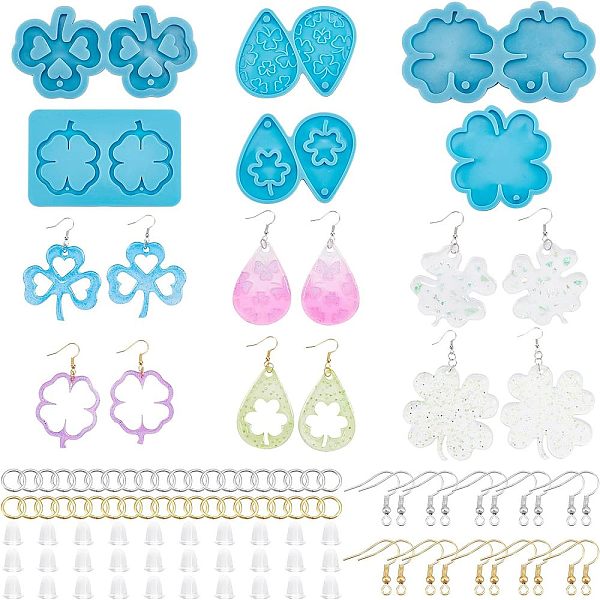 

PandaHall Fingerinspire DIY Jewelry Earing Making Set, Include 6Pcs Silicone Molds, 100Pcs Iron Open Jump Rings, 60Pcs Earring Hooks and...