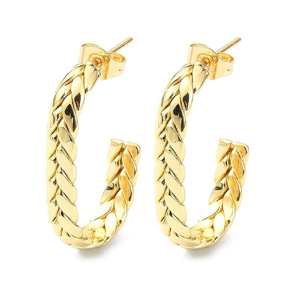

PandaHall 304 Stainless Steel Stud Earrings, Wheat Style, Golden, Rectangle, 25x4.5mm 304 Stainless Steel Rectangle