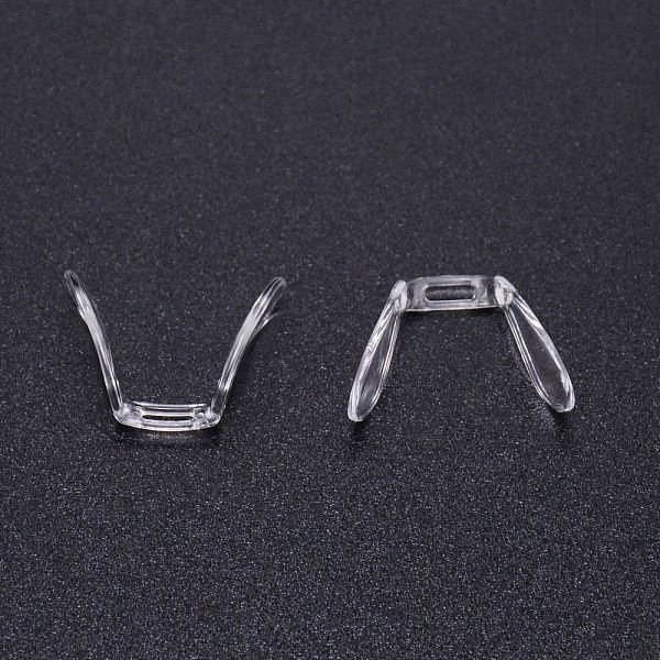 

PandaHall Plastic Eyeglass Nose Pads, U-shape, for Glasses Accessories, Clear, 17.5x23.5x8mm, Hole: 1.5x5.5mm Plastic Clear