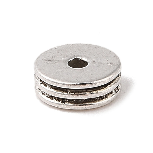 

PandaHall Tibetan Style Alloy Beads, Lead Free & Cadmium Free, Flat Round, Antique Silver, 8x3mm, Hole: 1.6mm Alloy Flat Round