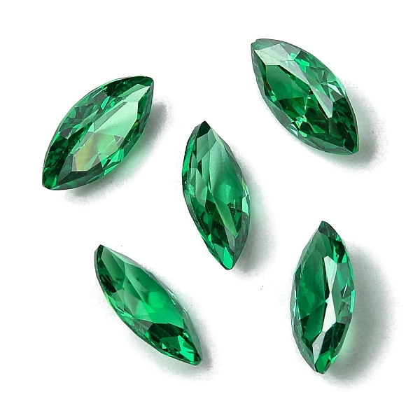 

PandaHall Cubic Zirconia Cabochons, Point Back, Horse Eye, Green, 8x4x2mm Cubic Zirconia Horse Eye Green