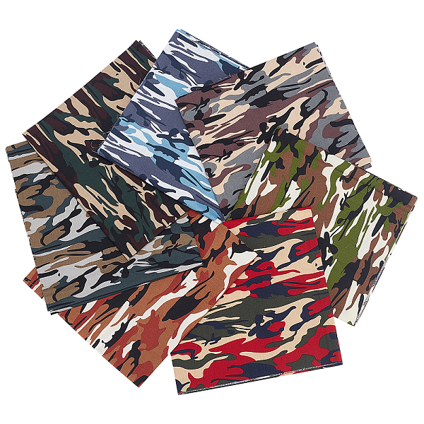 

PandaHall Camouflage Pattern Cotton Fabric, for Patchwork, Sewing Tissue to Patchwork, Square, Mixed Color, 480x480x0.2mm, 7pcs/bag Cotton..., Multicolor