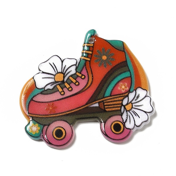 

PandaHall Acrylic Pendants, Jewelry Making Findings, Shoes Pattern, 37x40x2.5mm, Hole: 1.8mm Acrylic Shoes