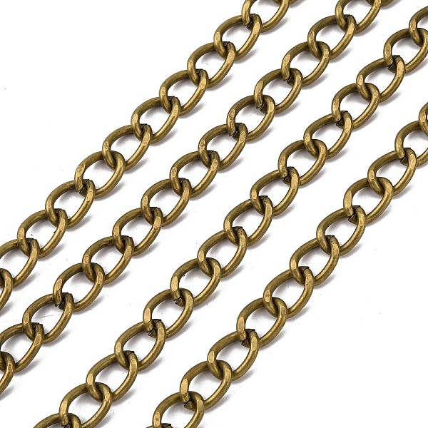 

PandaHall Iron Cuban Link Chains, Chunky Chains, Unwelded, with Spool, Oval, Antique Bronze, 14x10x2.1mm, about 82.02 Feet(25m)/roll Iron