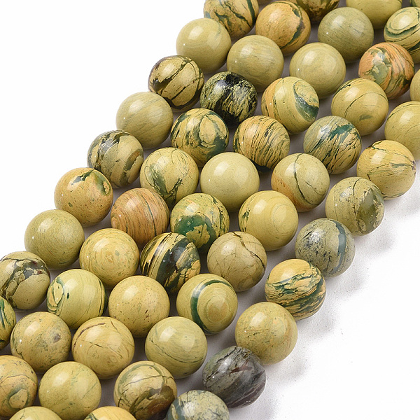 

PandaHall Natural Verdite Stone Beads Strands, Round, 12mm, Hole: 1mm, about 34pcs/strand, 15.35 inch(39cm) Natural Gemstone Round