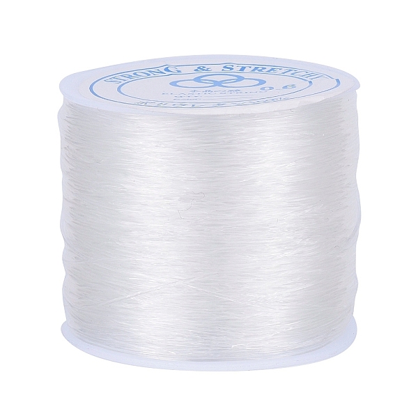 

PandaHall Elastic Stretch Polyester Crystal String Cord, Jewelry Making Bracelet Beading Thread, Clear, 0.6mm, about 109.36 yards(100m)/roll...