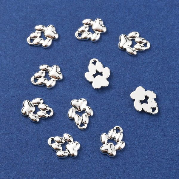 

PandaHall Zinc Alloy Charms, Paw Print, Silver, 10.5x8.5x1.5mm, Hole: 1mm Alloy Others