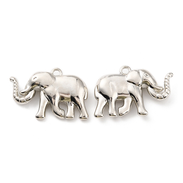 

PandaHall CCB Plastic Pendants, Elephant Charm, Platinum, 27.5x41.5x10mm, Hole: 3mm Plastic Elephant