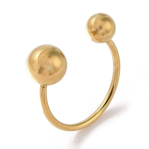 

PandaHall Ion Plating(IP) 304 Stainless Steel Round Cuff Rings for Women, Real 18K Gold Plated, US Size 7 1/4(17.5mm) 304 Stainless Steel...
