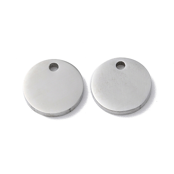 

PandaHall 304 Stainless Steel Charms, Stamping Blank Tag, Flat Round Charm, Stainless Steel Color, 9x1.3mm, Hole: 1.4mm 304 Stainless Steel...