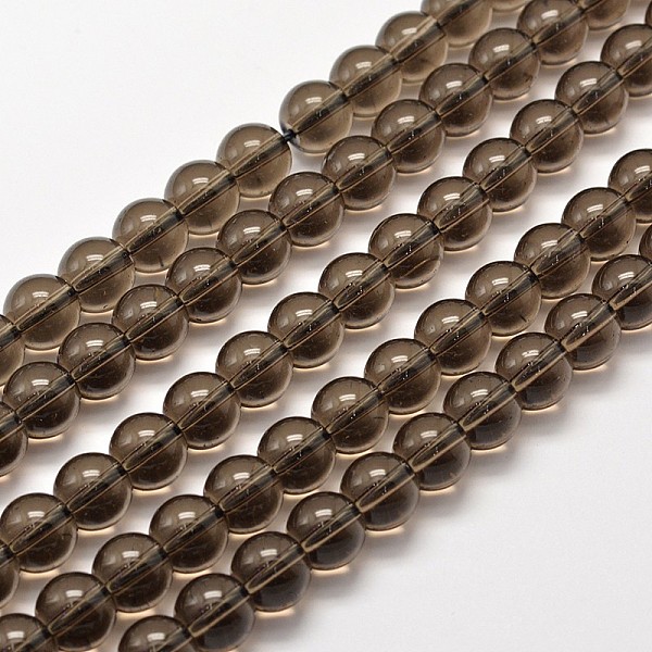 

PandaHall Dyed Synthetic Quartz Round Bead Strands, Coffee, 8mm, Hole: 1mm, about 50pcs/strand, 15.7 inch Other Quartz Round Brown