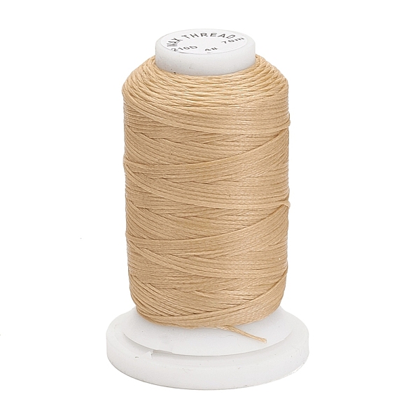 

PandaHall Waxed Polyester Cord, Flat, PeachPuff, 1mm, about 76.55 yards(70m)/roll Waxed Polyester Cord Flat Brown