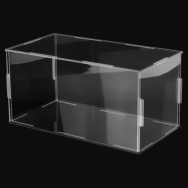 

PandaHall Transparent Acrylic Display Boxes, with Black Base, for Models, Building Blocks, Doll Display Holders, Black, Finish Product...
