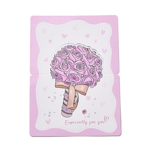 

PandaHall Paper Invitations Greeting Card, Flower, 136x98x0.3mm Paper Flower