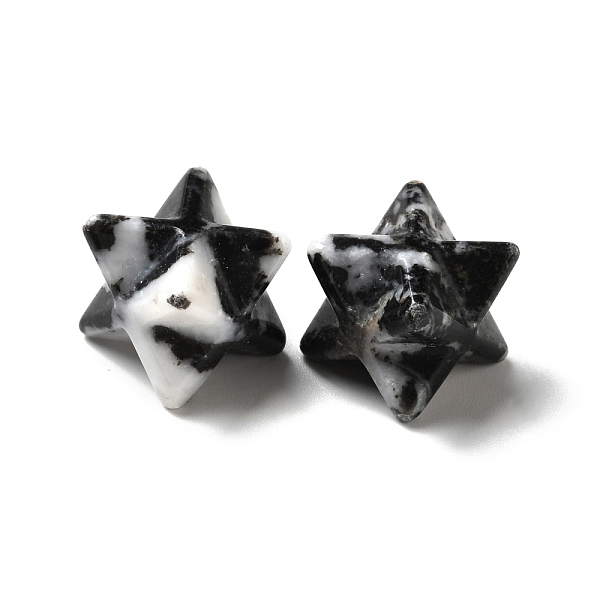 

PandaHall Natural Zebra Jasper Beads, No Hole/Undrilled, Merkaba Star, 12.5~13x12.5~13x12.5~13mm Zebra Jasper Star