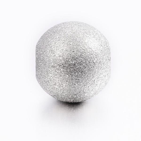 

PandaHall 202 Stainless Steel Textured Beads, Round, Stainless Steel Color, 10x9mm, Hole: 3mm 202 Stainless Steel Round