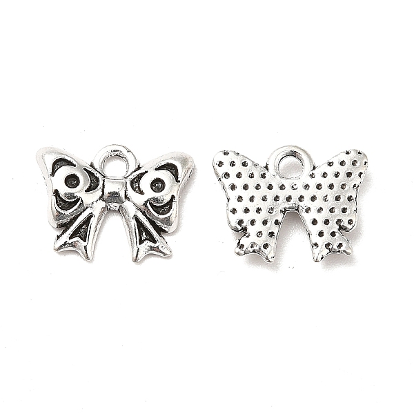 

PandaHall Tibetan Style Alloy Charms, Bowknot Charms, Antique Silver, 10x12.5x2mm, Hole: 1.6mm Alloy Bowknot