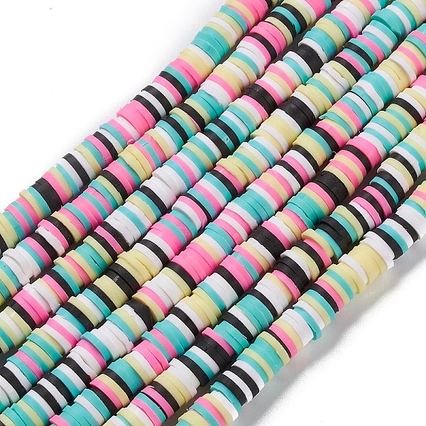 

PandaHall Handmade Polymer Clay Beads Strands, for DIY Jewelry Crafts Supplies, Heishi Beads, Disc/Flat Round, Mixed Color, 6~6.5x0.5~1.5mm..., Multicolor
