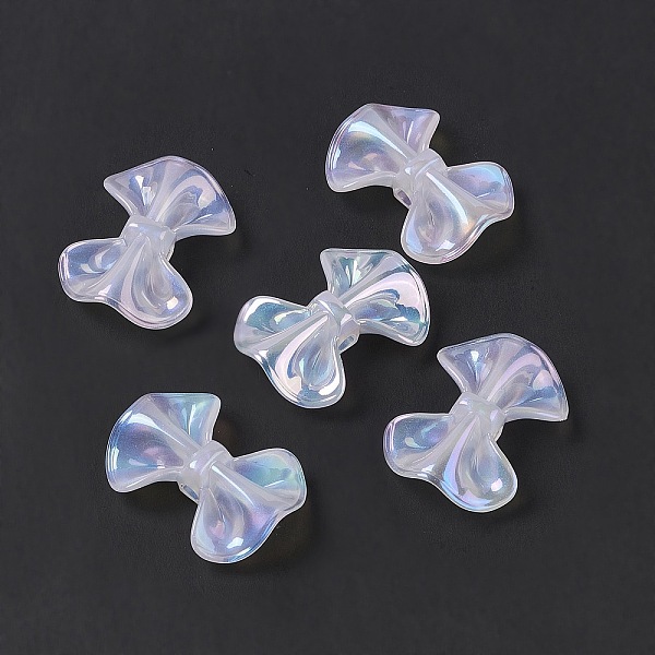 

PandaHall UV Plating Rainbow Iridescent Acrylic Beads, Bowknot, Light Grey, 31x23x9.5mm, Hole: 3.5mm Acrylic Bowknot