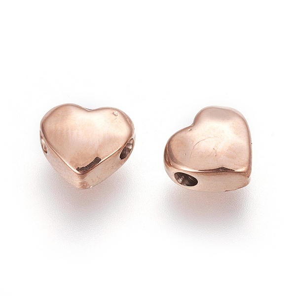 

PandaHall Ion Plating(IP) 304 Stainless Steel Beads, Heart, Manual Polishing, Rose Gold, 7.5x8.5x4mm, Hole: 1.5~1.6mm 304 Stainless Steel...