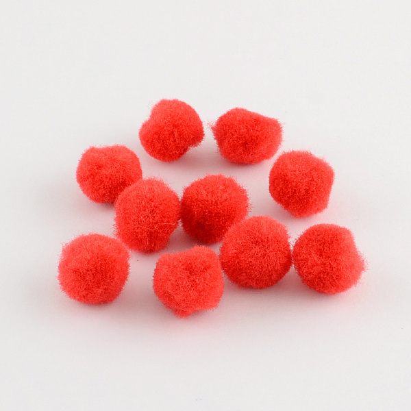 

PandaHall DIY Doll Craft Pom Pom Yarn Pom Pom Balls, Red, 15mm, about 1000pcs/bag Fibre Red