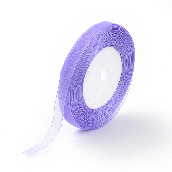 

PandaHall Sheer Organza Ribbon, DIY Material for Ribbon, Medium Purple, 1/2 inch(12mm), 500yards(457.2m) Polyester None Purple