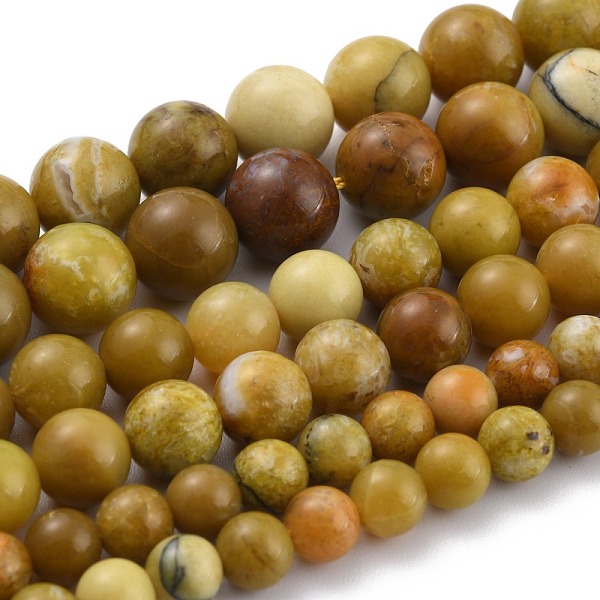 

PandaHall Natural Yellow Opal Beads, Round, 8.5mm, Hole: 1mm, about 47pcs/strand, 153.54''(390cm) Yellow Opal Round