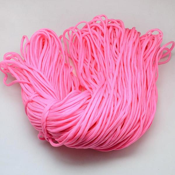 

PandaHall 7 Inner Cores Polyester & Spandex Cord Ropes, Solid Color, for Rope Bracelets Making, Hot Pink, 4~5mm, about 109.36 yards...