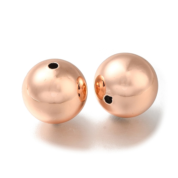 

PandaHall Rack Plating Brass Beads, Long-Lasting Plated, Lead Free & Cadmium Free, Round, Rose Gold, 16mm, Hole: 2.2mm Brass Round