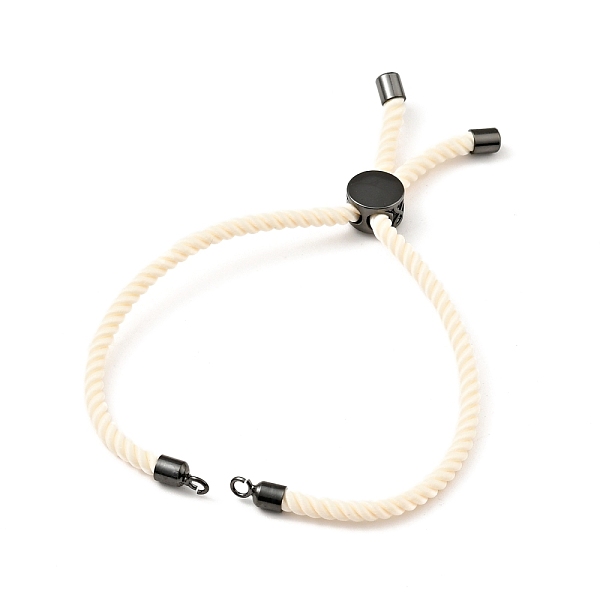 

PandaHall Half Finished Twisted Milan Rope Slider Bracelets, with Rack Plating Brass Cord Ends & Open Loop, Cadmium Free & Lead Free, for...