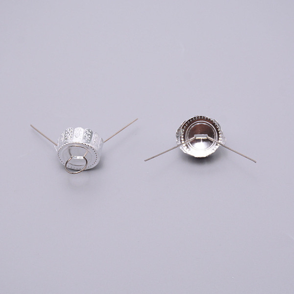 

PandaHall Aluminum End Caps, with Iron Pins, for Decorative Hanging Ornaments Pendants, Silver, 18.5x9mm, 27x64.5x0.7mm, 2pcs/set...
