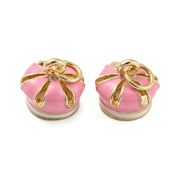

PandaHall Crown Rack Plating Brass Enamel Charms, with Jump Ring, Long-Lasting Plated, Cadmium Free & Lead Free, Real 18K Gold Plated, Pink...
