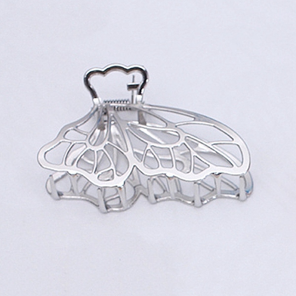 

PandaHall Alloy Claw Hair Clips, Butterfly, Platinum, 80x50mm Alloy