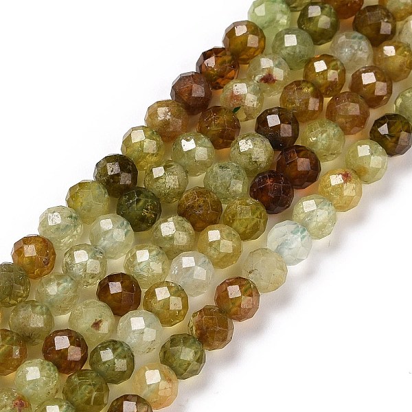 

PandaHall Natural Green Garnet Beads Strands, Faceted, Round, 4mm, Hole: 0.7mm, about 93~94pcs/strand, 15.35~15.55 inch(39~39.5cm) Garnet...
