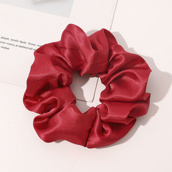 

PandaHall Satin Face Elastic Hair Accessories, for Girls or Women, Scrunchie/Scrunchy Hair Ties, FireBrick, 120mm Cloth Red