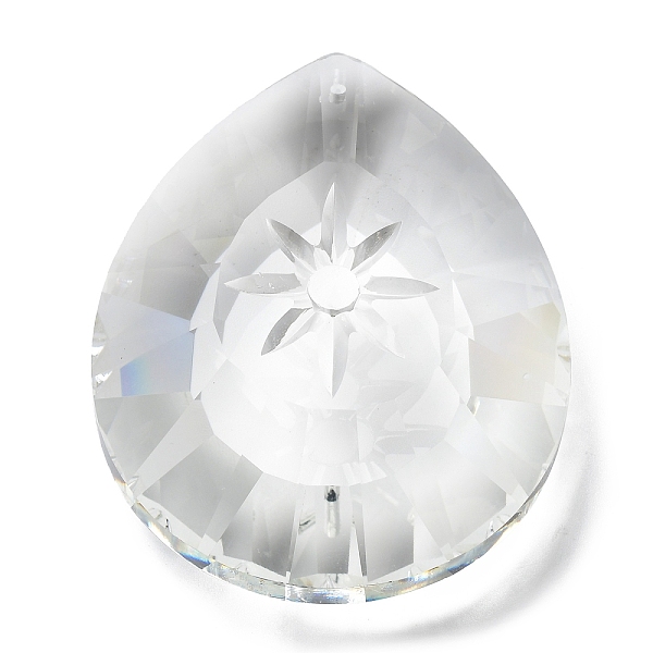 

PandaHall Transparent Glass Pendants, Faceted, Teardrop, for Chandelier Crystal Hanging Pendants, Clear, 76x58x21.5mm, Hole: 1.8mm Glass...