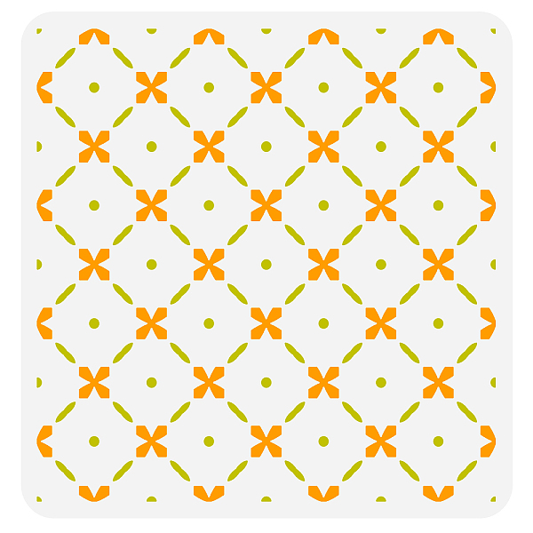 

PandaHall FINGERINSPIRE Moroccan Geometric Stencil 11.8x11.8 inch Grid Tile Wall Stencil Plastic Square Dots Flowers Pattern Stencil Modern...