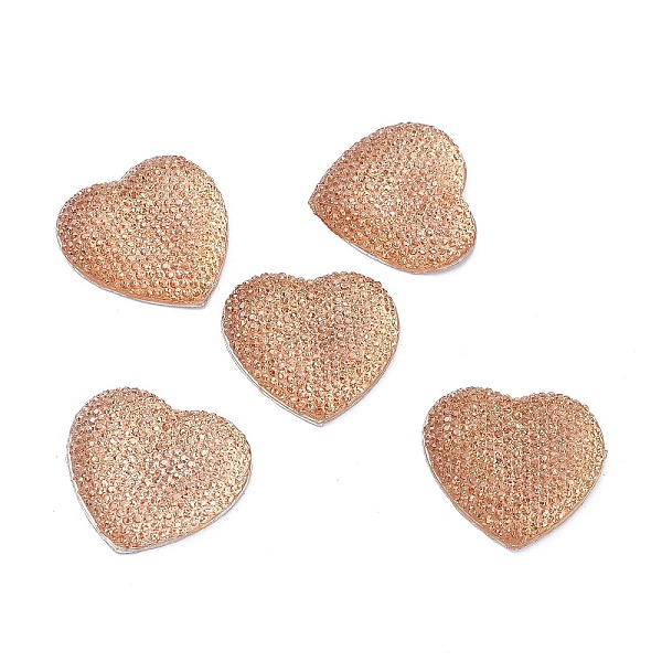

PandaHall Resin Rhinestone Cabochons, Heart, Sandy Brown, 32x34x6.5mm Resin Heart